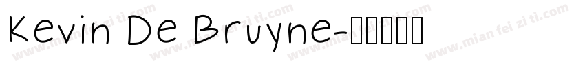 Kevin De Bruyne字体转换